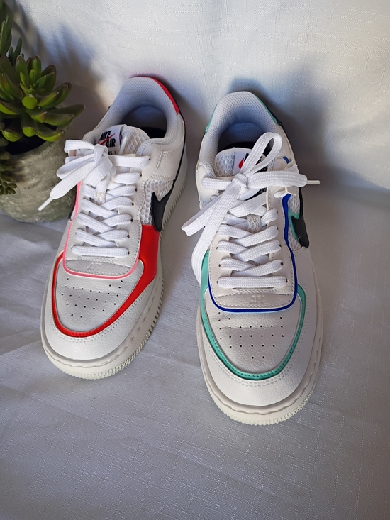 Nike Shoes - Nike Air Force 1 Low White Multicolor Accent Sneakers Size 8
